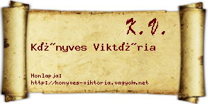 Könyves Viktória névjegykártya